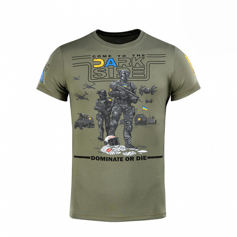 M-TAC militaire stijl klassieke t-shirt ondergoed korte mouw Oekraïense vlag olijf
