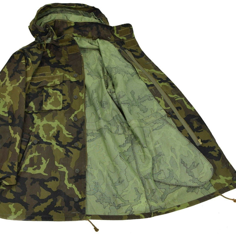 Originele Tsjechische leger militaire gevechten CZ 95 Camo Field Jacket Parka Hoodeded