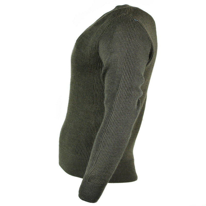Originele Franse leger trui trui jumper chlorofibre v-hals wol
