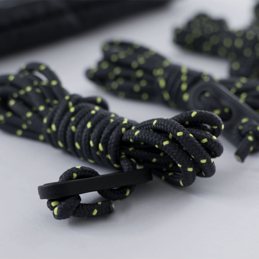 TAC MAVEN Tentzeil scheerlijnset 7 kern polyester spanners zwart