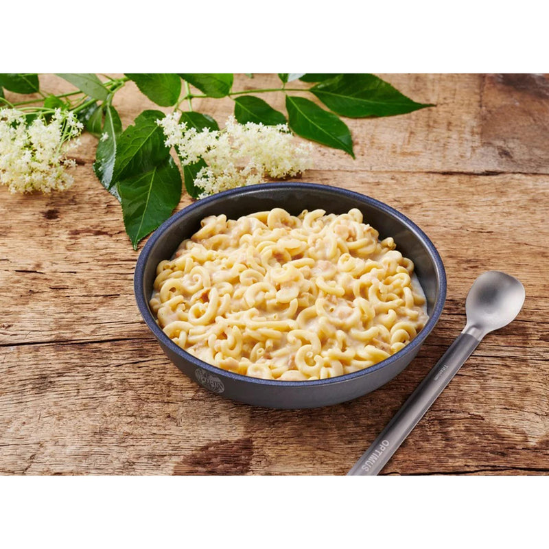 Trek'n Eat vegetarische maaltijd mac'n kaas hoge calorieën uitgedroogd kampeervoedsel