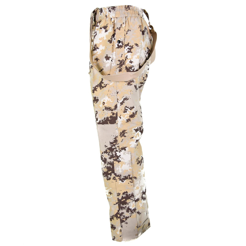 Originele Italiaanse luchtmacht broek Algemeen Bib & Brace Vegetata Desert Camo nieuw