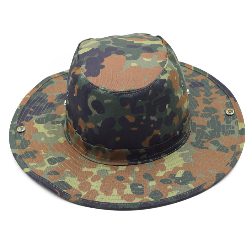 MFH Brand Militaire Bush -stijl Hoed Flecktarn emmer Panama Jungle Summer Cap Nieuw