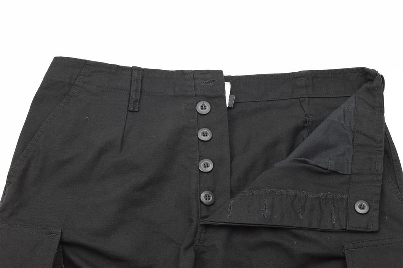 MIL-TEC merk Duitse legerstijl zwarte voorgesproken Moleskin Bermuda militaire shorts