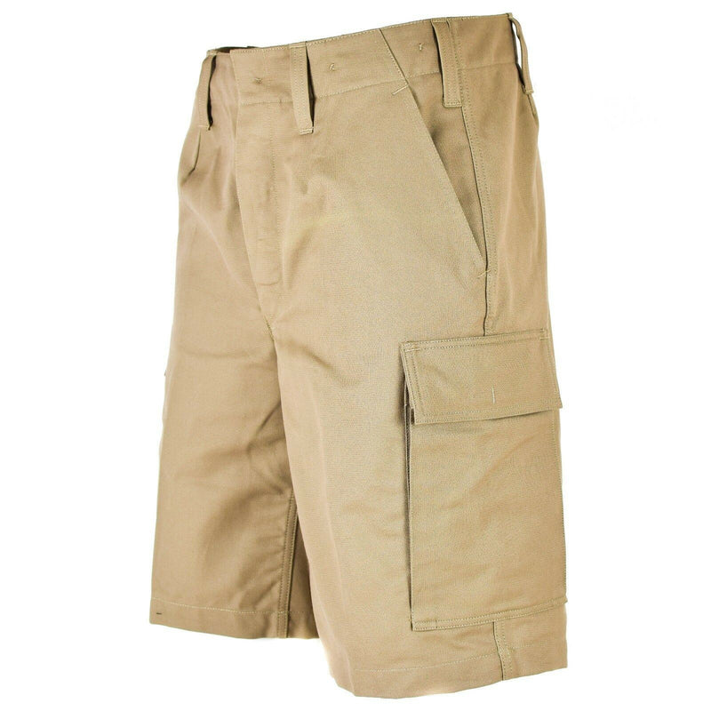 Echt Duitse legernummer Moleskin shorts duurzame vracht zomer khaki beige nieuw