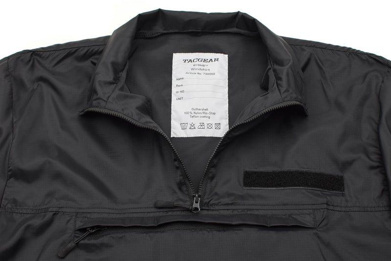 Tacgear Brand Windhirt Zwart lichtgewicht Camping Wandelen Outdoor Ripstop Smock