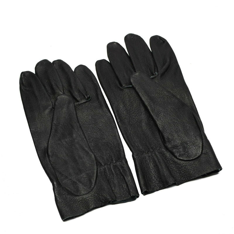 Originele Tsjechische legergevecht lederen handschoenen. Echt zwart leer nieuw