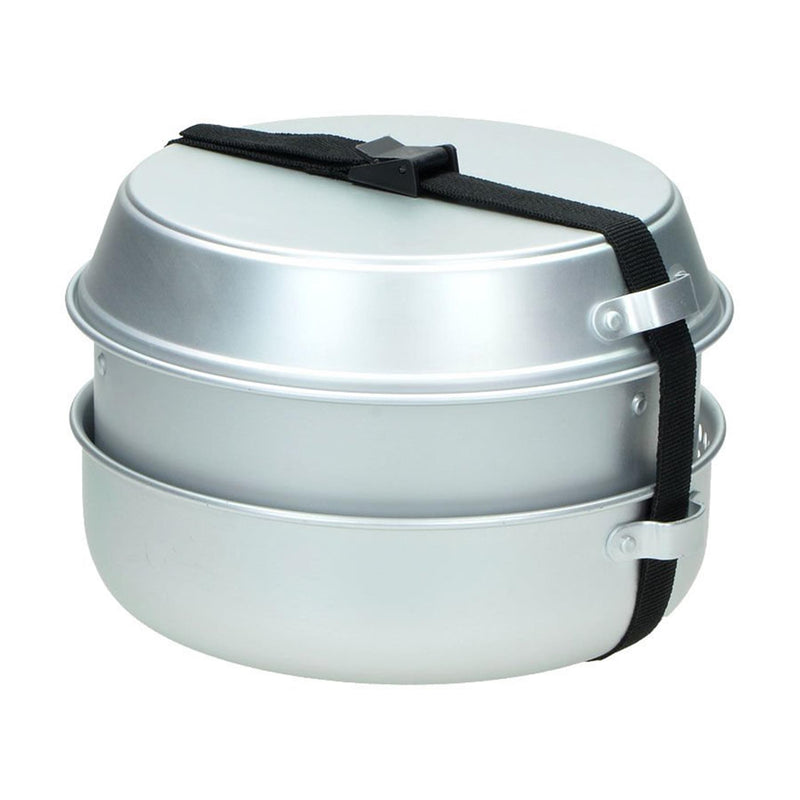 MIL-TEC campingkachel set buiten kookgerei kit alcohol brander aluminium potpan