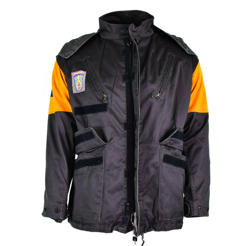 Origineel Deens leger gevechtsjack M84 Denemarken Civil Defense Gray Field Surplus