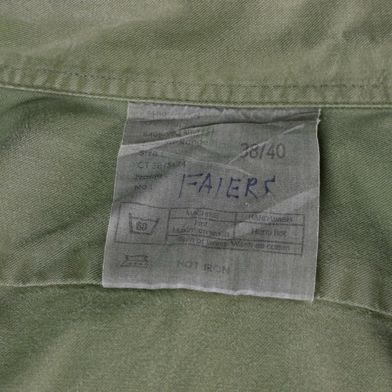 Origineel Brits legerhirt o.d groene militaire dienst BDU met lange mouwen