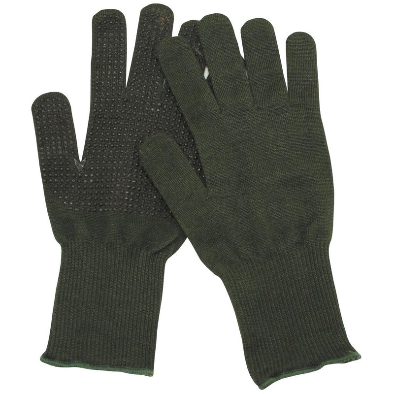 Originele Britse militaire handschoenen anti slip palmen nomex aramid vezel groen nieuw