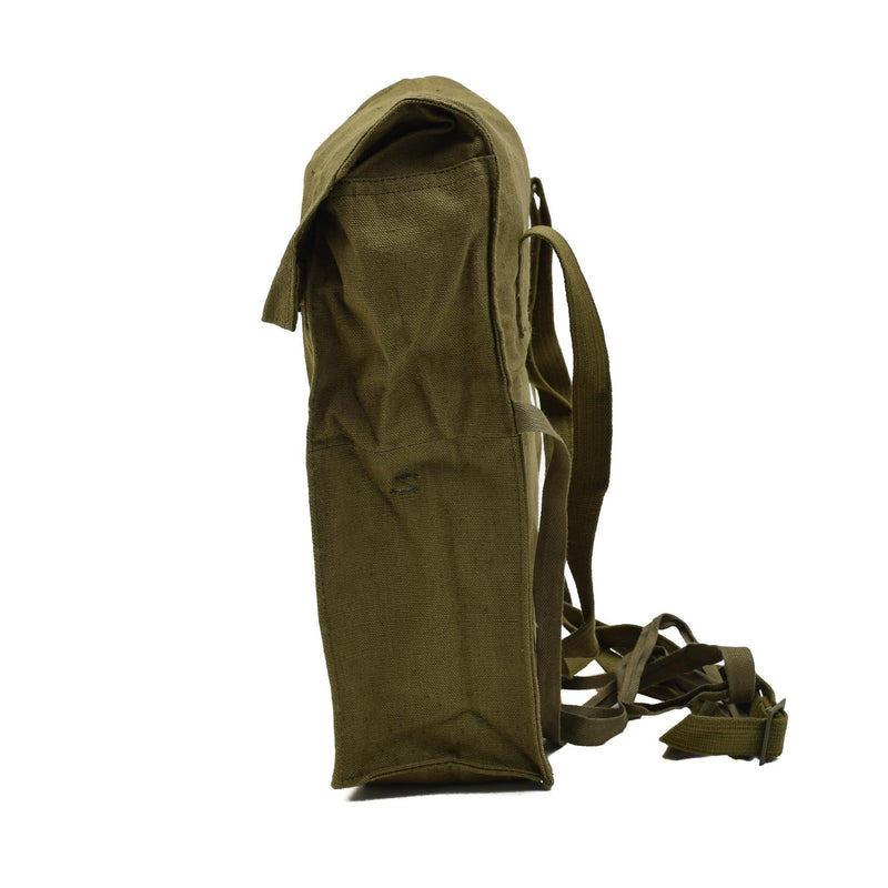 Echt Tsjechische Republiek leger schoudertas vintage praktische flap snap -knoppen
