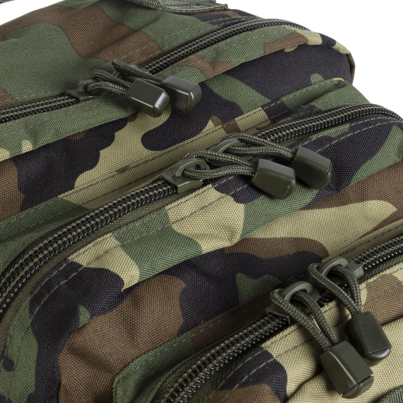 Mil-Tec U.S. Assault Trekking Rucksack 36l Backpack Woodland Camo Hiking Daypack