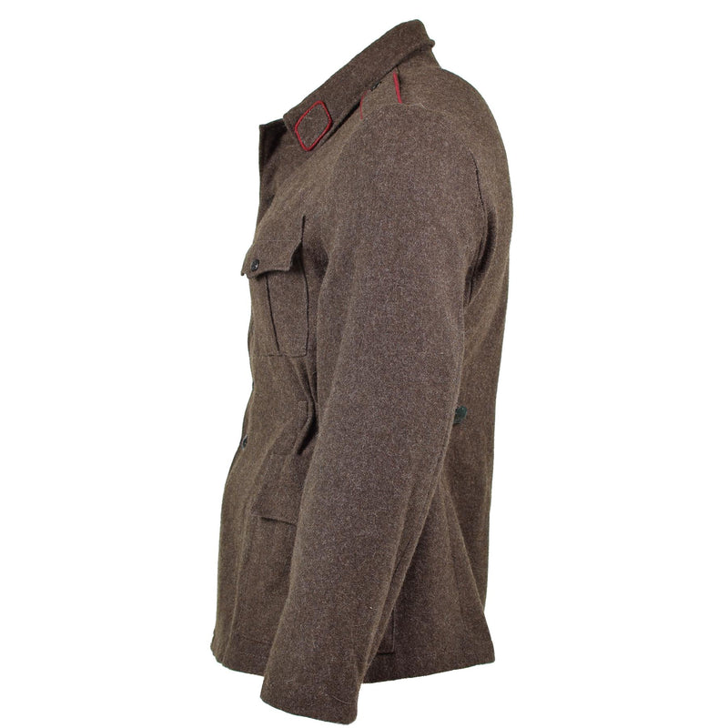 Echte Bulgaarse legerjack Wol Wol Militair-uitgegeven Surplus Uniform Grey-Brown
