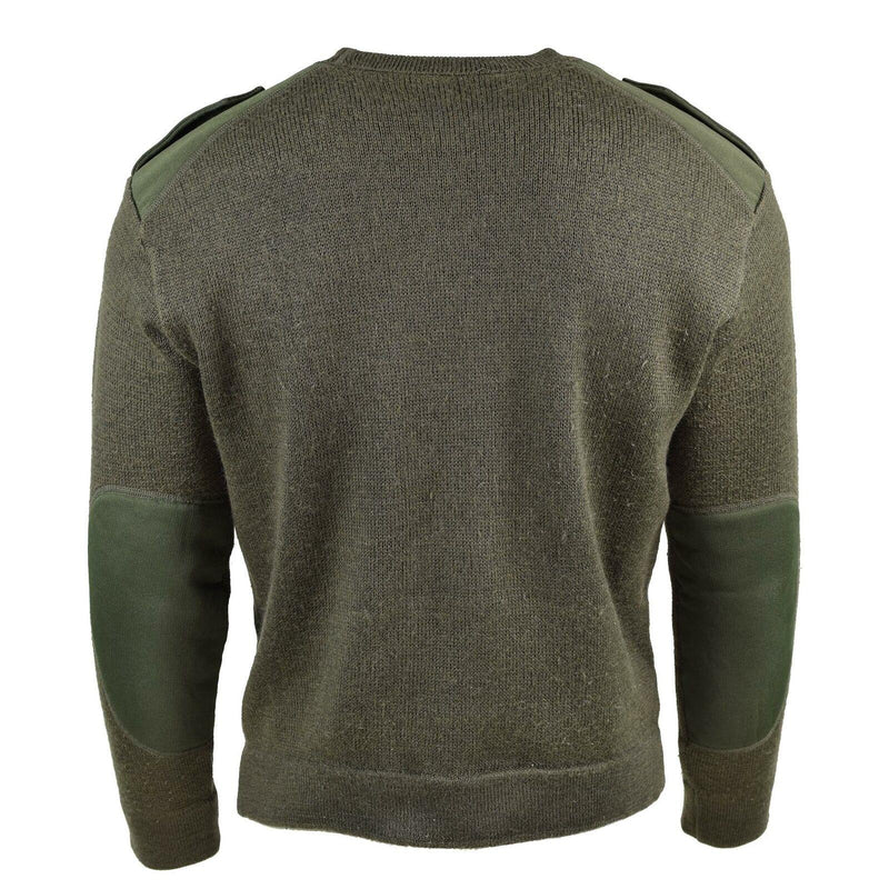 Echte Franse leger trui olijfcommando militaire mannen pullover ronde nek nieuw