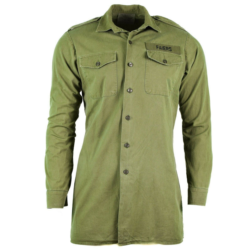 Origineel Brits legerhirt o.d groene militaire dienst BDU met lange mouwen
