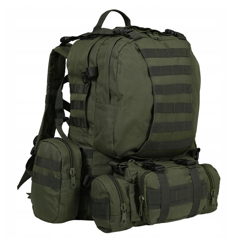 Mil-Tec Defense Assembly Pack Tactical Backpack Detachable Belt Rucksack Olive