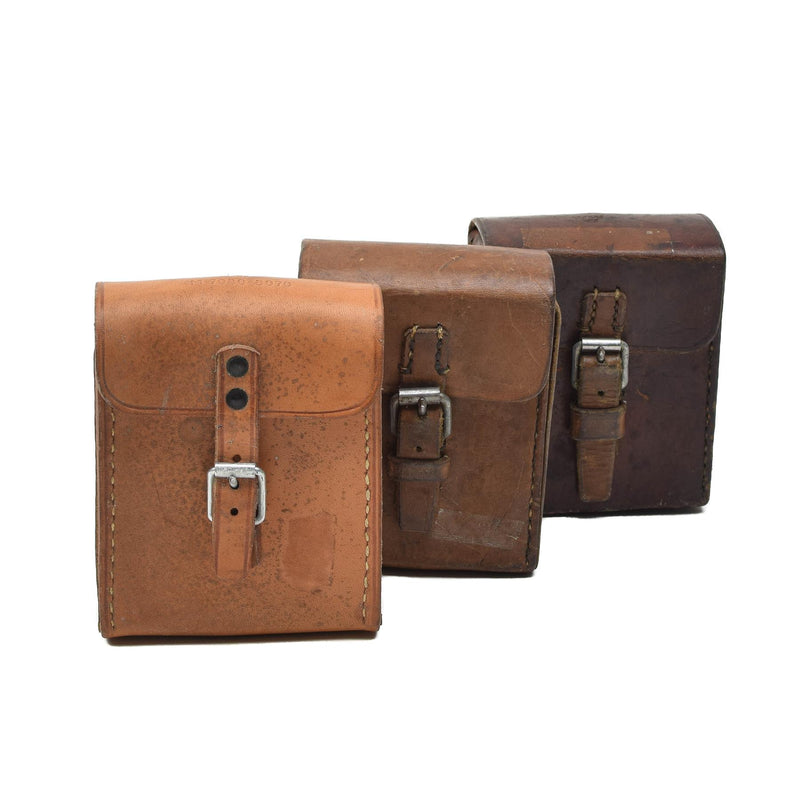 Origineel Zweeds militair hard lederen riem zakje Universal Magazine Bag Vintage