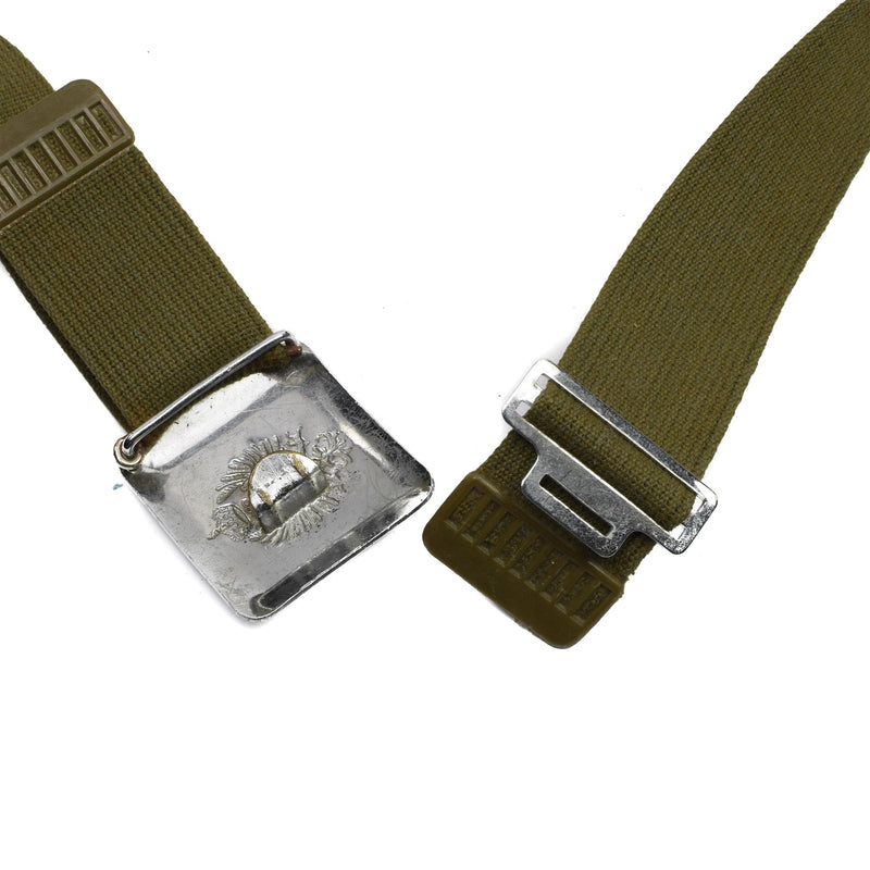 Echte Spaanse legergordel Vintage canvas metaalgespl. Formele riem militaire kwestie