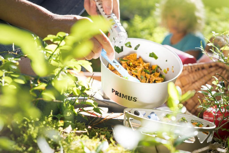 Primus essentiële kachel set 2.3l pot pan wandelen camping allemaal in één kookset