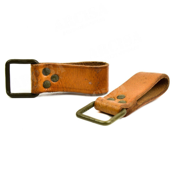Originele CZ Tsjechische leger bruin lederen riemlus bretels webbing