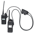 Earmor Dual PTT-adapter Kenwood Baofeng 2-pins bekabelde tactische headset zwart