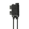 Earmor Dual PTT-adapter Kenwood Baofeng 2-pins bekabelde tactische headset zwart