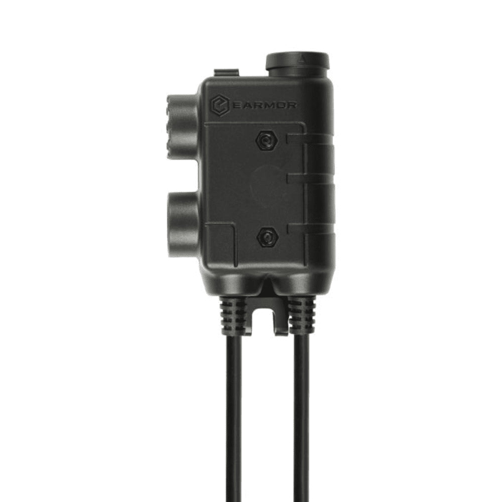 Earmor Dual PTT-adapter Kenwood Baofeng 2-pins bekabelde tactische headset zwart