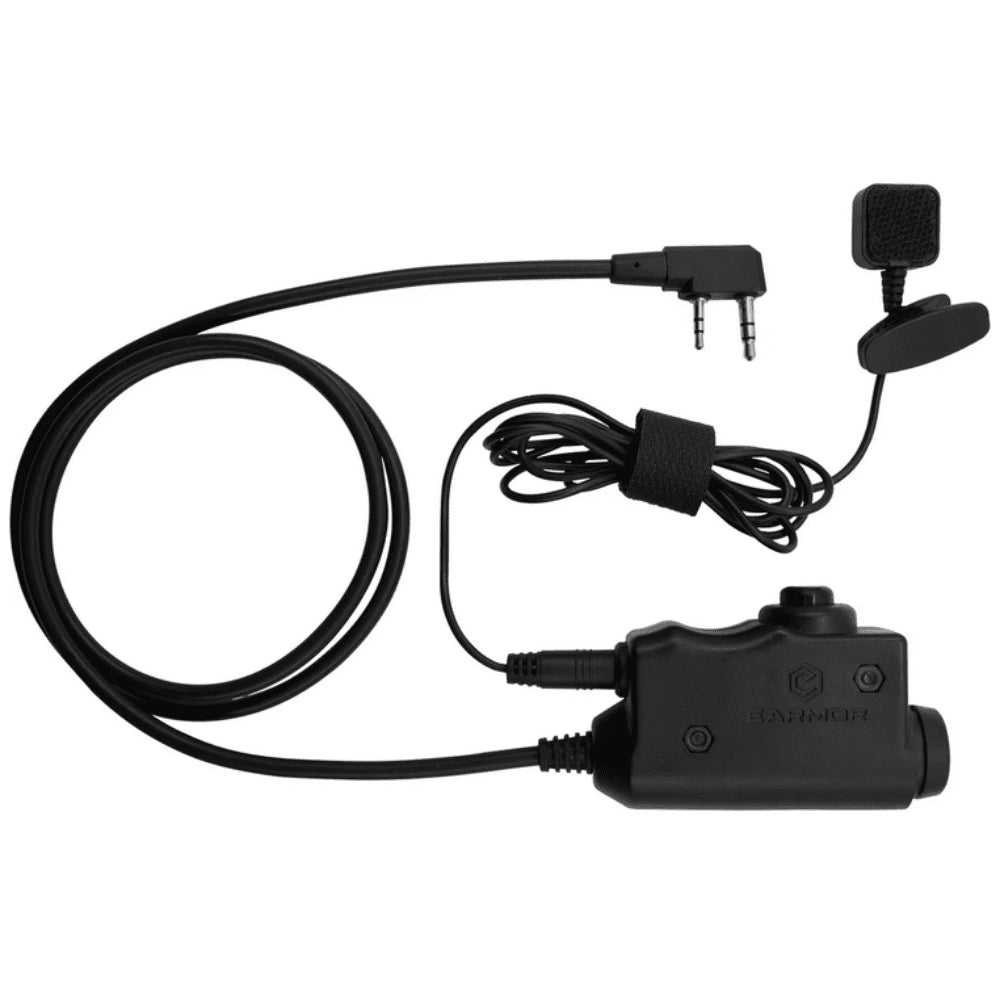 Earmor M52-KEN PTT-adapter Kenwood Baofeng radio-headset tactisch zwart