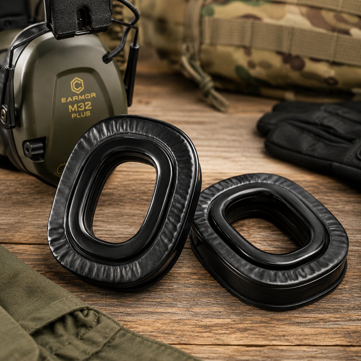 EARMOR S33B siliconen gel oorkussens vervanging M31 M32 Plus headset zwart