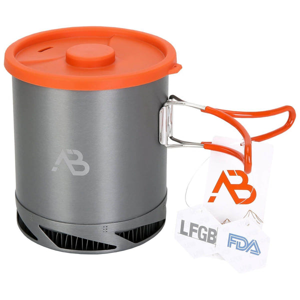 A.Blochl AB-X6 1liter pot camping wandelen Treking snel verwarming aluminium grijs nieuw