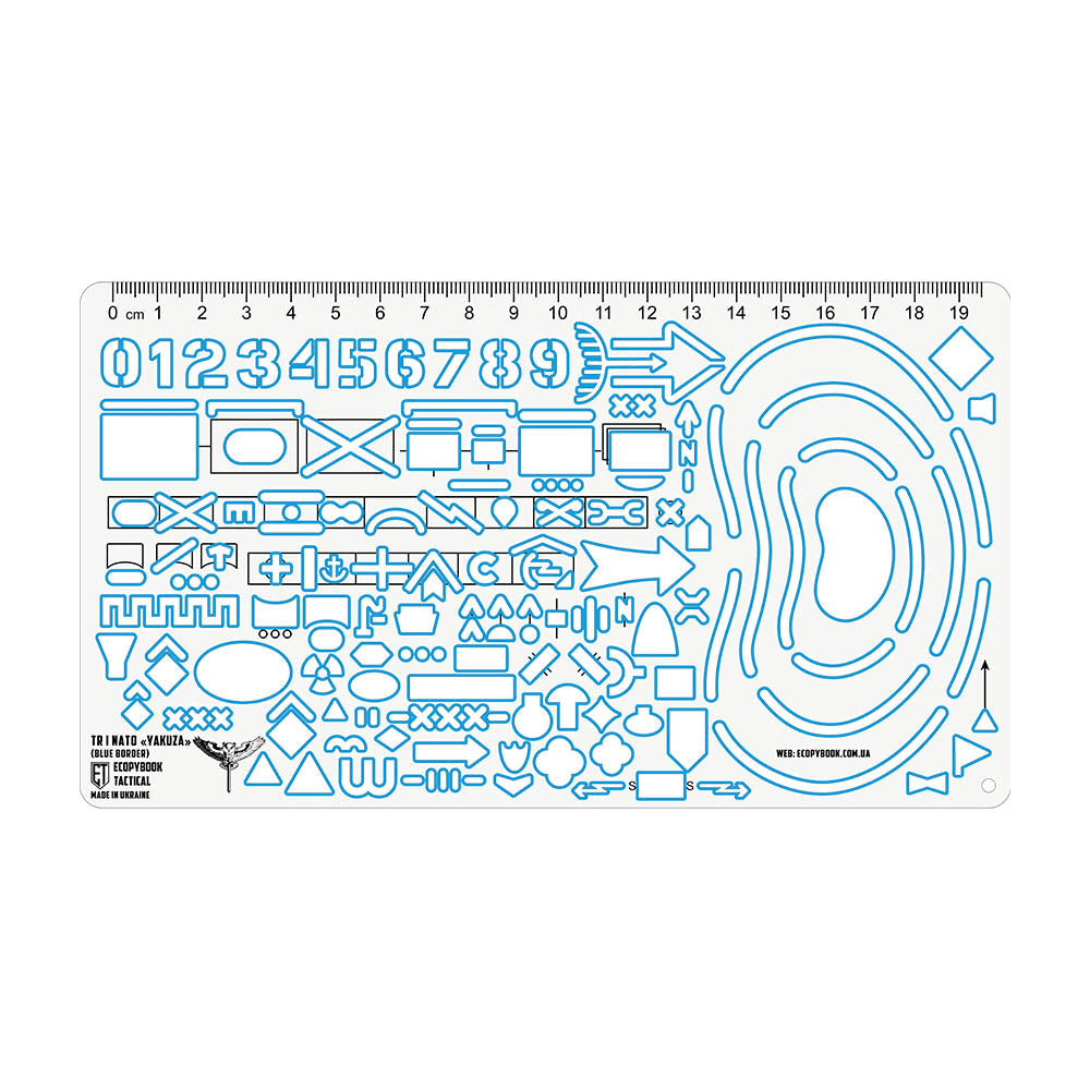 Ecopybook Tactical Scout's Ruler NAVO UA Militaire kaarttool Blauwe rand