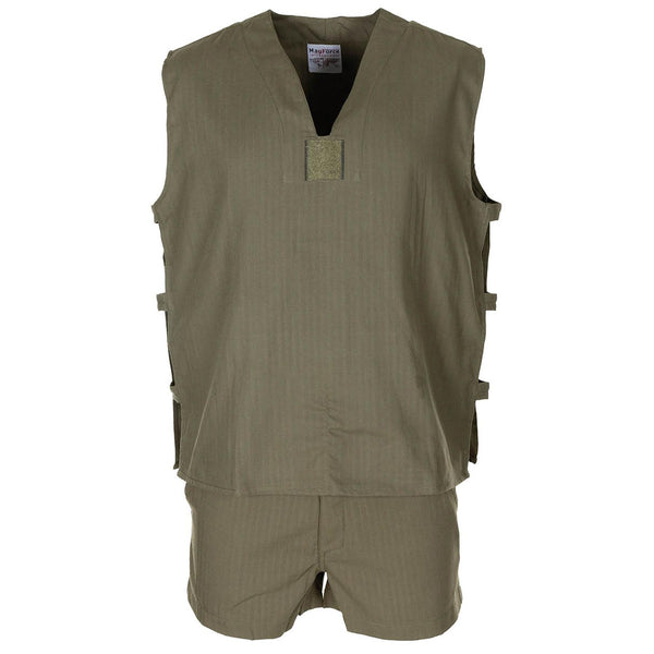 Originele Franse militaire jungle mouwloos olijf shirt tactisch lichtgewicht nieuw