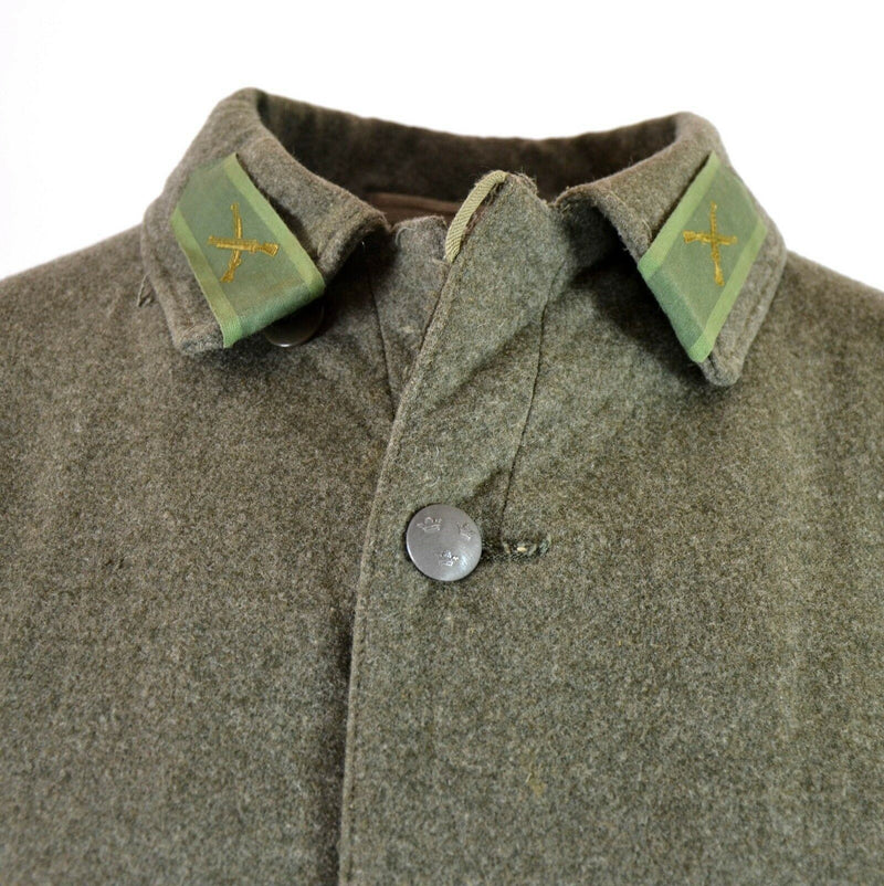Echte WWII vintage Zweeds leger wollen uniforme jas M39 1940's Military Gray