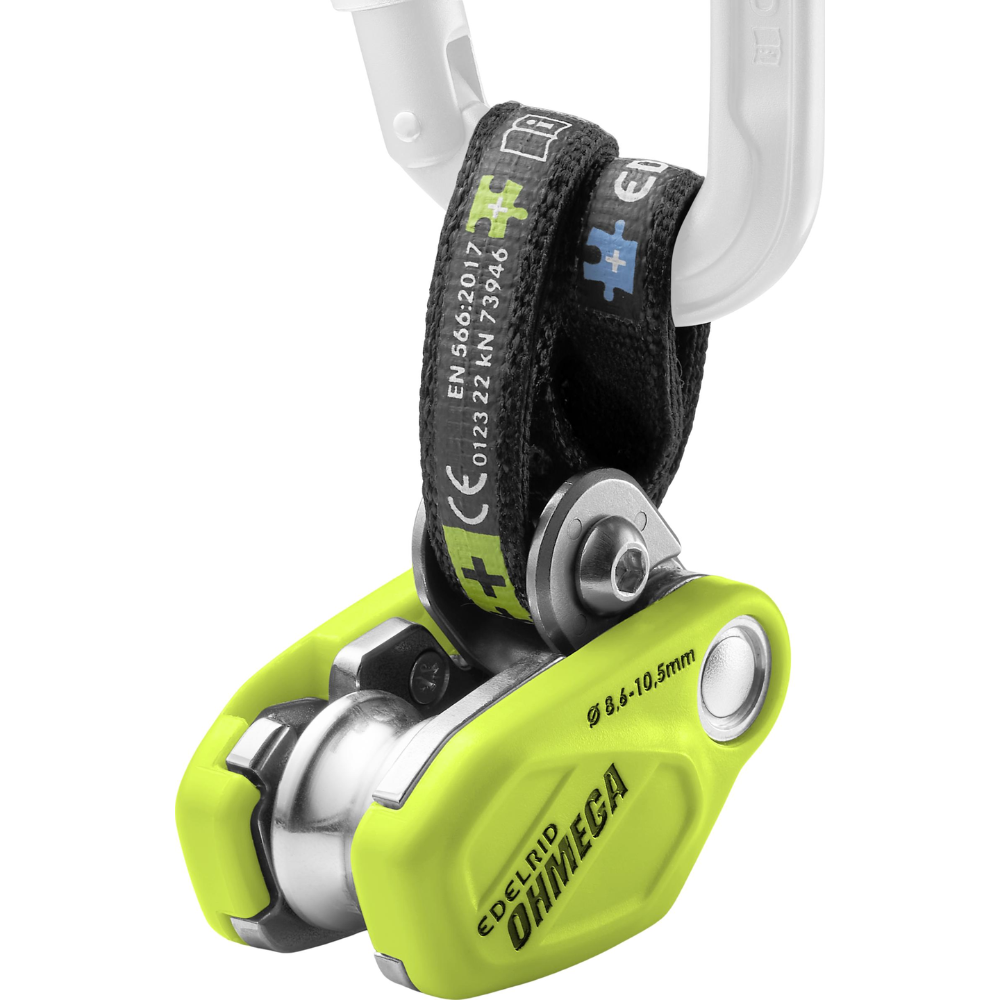 Edelrid Ohmega klimremassistent met katrol 8,6–10,5 mm touwoase
