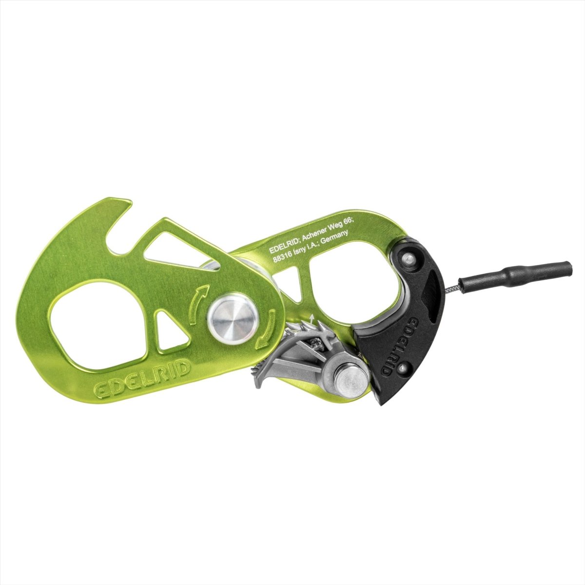 Edelrid SPOC klimkatrol Lichtgewicht aluminium klimuitrusting geel