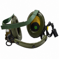 Originele Britse militaire Amplivox luchtvaartcommunicatie-headsetset vintage