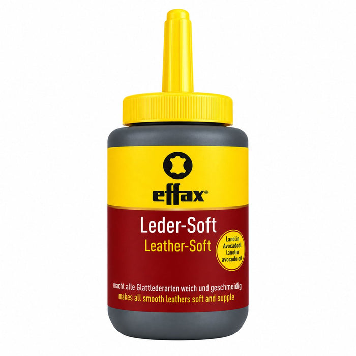 Effax Leder-Soft Leather Conditioner Smooth Leather Care with Brush 475ml - GoMilitar
