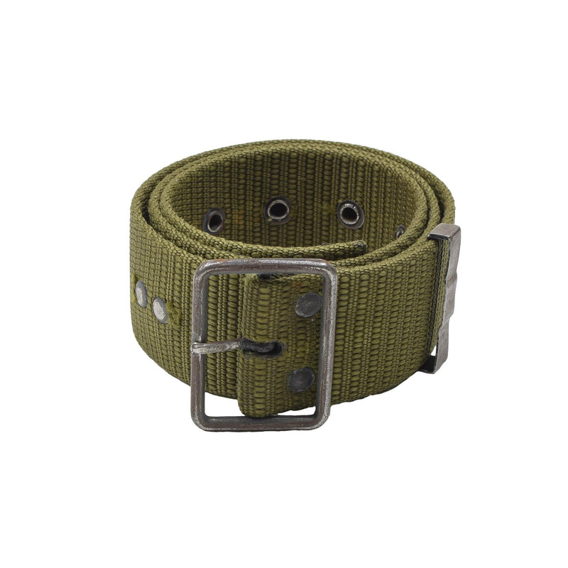 Originele Tsjechische militaire riem canvas tactische olijf doorn buckle cz leger overschot