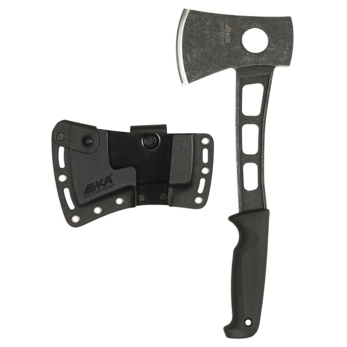 EKA -merk Eka Hatchblade W1 Hand Axe Lichtgewicht Zwart G10 Hendel 12C27 Steel
