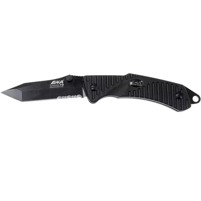 EKA Brand Swede 9 zakmes 57 HRC 12C27 stalen vuurstarter zwart handvat - GoMilitar