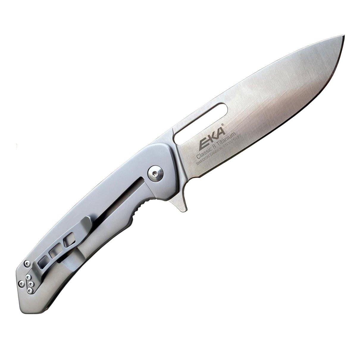 EKA Brand Swedish Classic 8 zakmes titanium handvat 57 HRC roestvrij lemmet