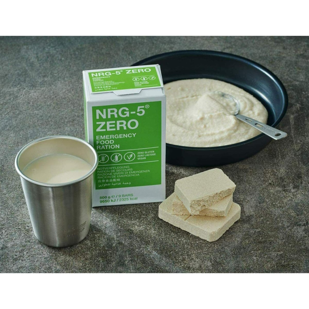 Noodrantsoener Leger Survival Food Pack Mre Prepper Militaire NRG-5 Zero 500 G