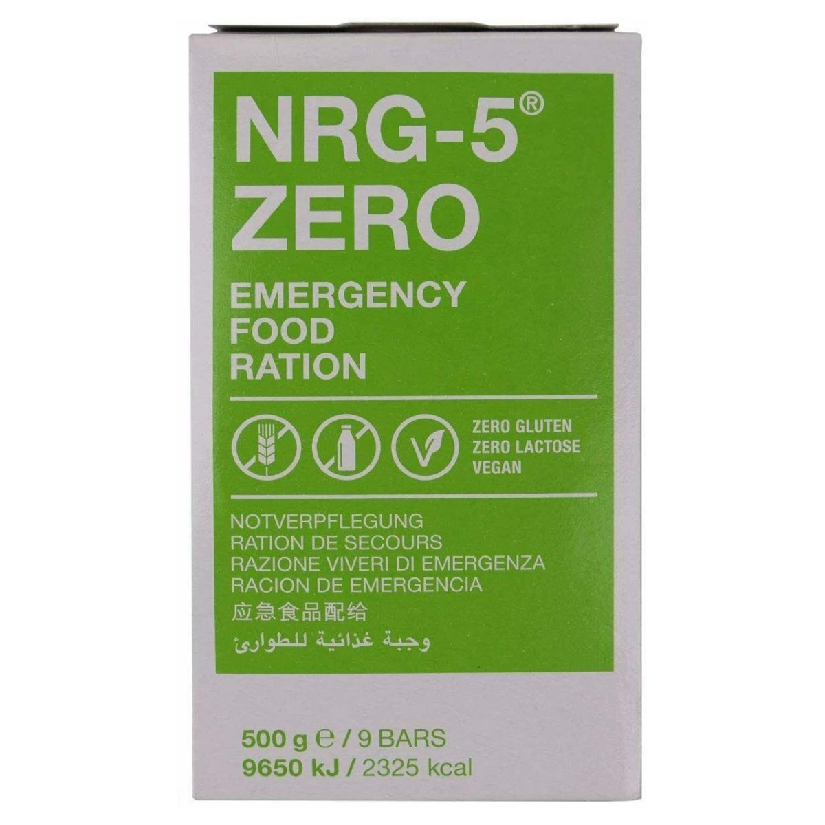 Noodrantsoener Leger Survival Food Pack Mre Prepper Militaire NRG-5 Zero 500 G