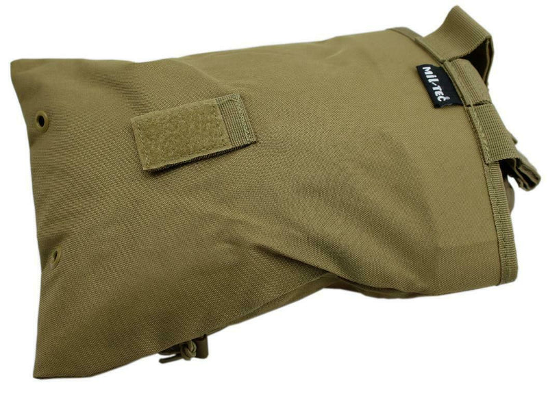 Durable empty shell pouch in olive green with drawstring closure for organizing spent cartridges and magazines.