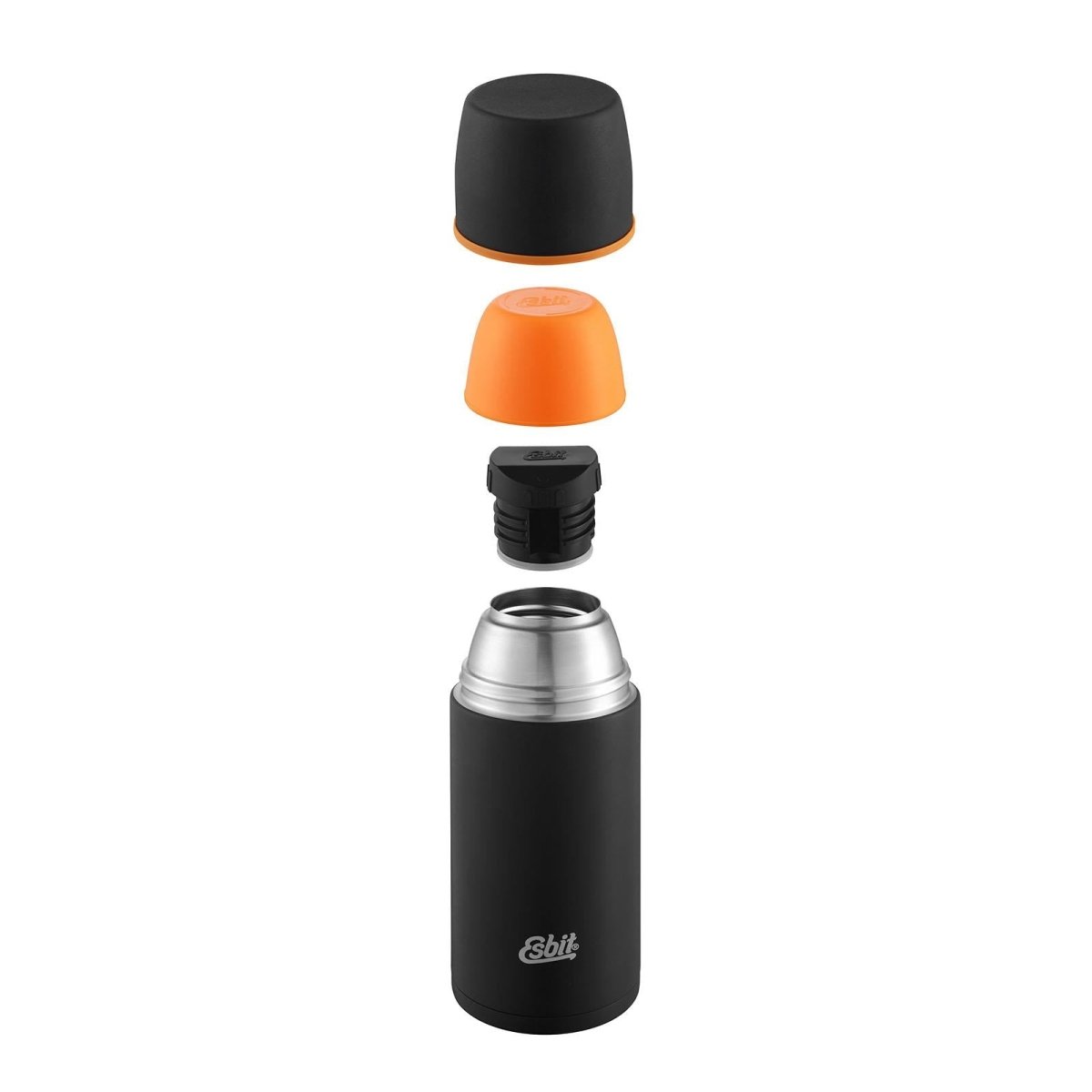 Esbit Brand Roestvrij vacuüm kolf 750 ml zwart 12 uur warmtebewaring extra mok