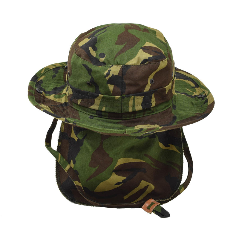 Echte Nederlandse militaire boonie hoed dpm camo panama hoed nek flap wijd rand nieuw