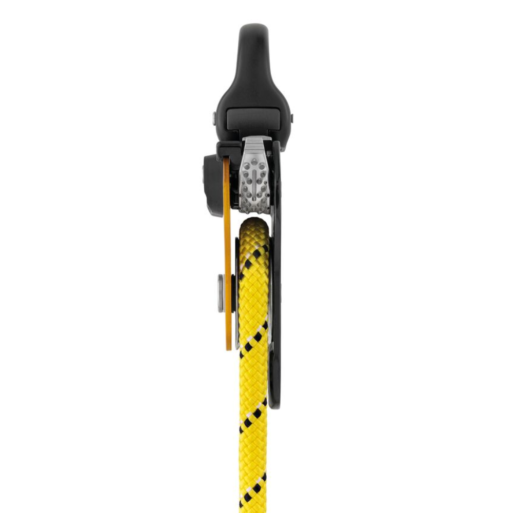 PETZL PRO TRAXION Progress Capture Katrol Draaibaar touwtransportapparaat Geel