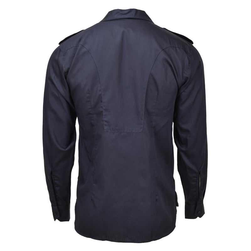 Originele Italiaanse militaire klassieke mariene shirts blauw lichtgewicht ademend nieuw