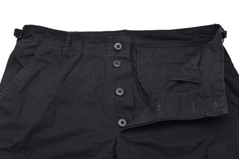 MIL-TEC merk Amerikaanse militaire stijl zwarte voorgewassen lichtgewicht Bermuda shorts
